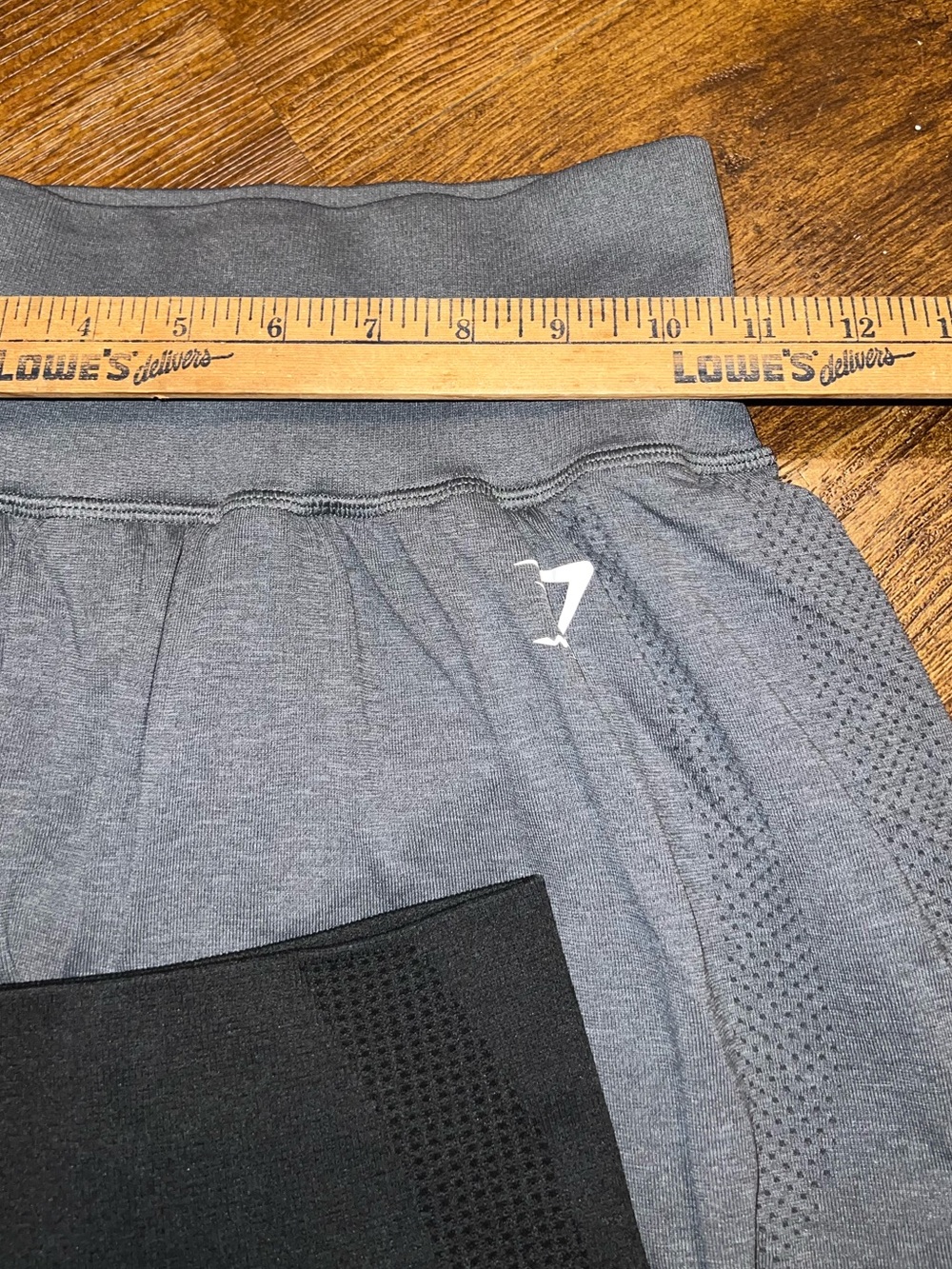 Gymshark Vital Seamless 2-1 Gray High Waist Black Training Shorts Set Size S - Picture 8 of 10